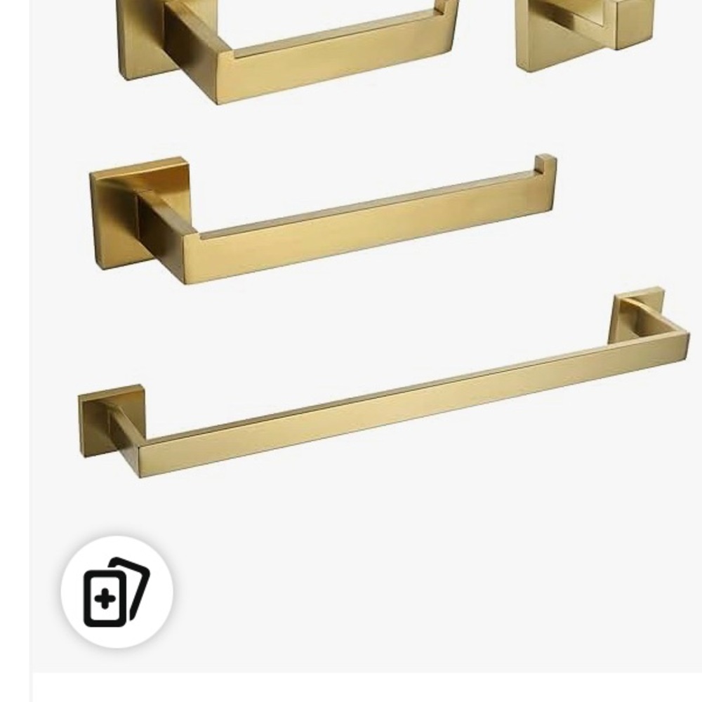 Gold Bathroom Accessory Set